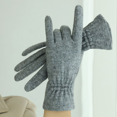 Fashionable Lady Odm Winter Warm Gloves Wear In Outdoor With Wool Knit