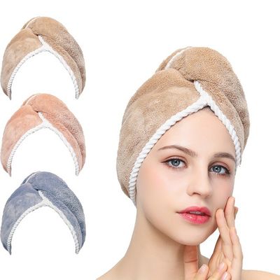 Soft Quick Dry 300gsm Microfiber Hair Towel Wrap Friendly For Long Hair