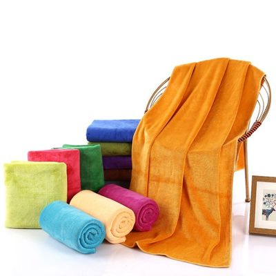 Luxury Fluffy Microfibre Bath Towel For Sports Orange Blue Black