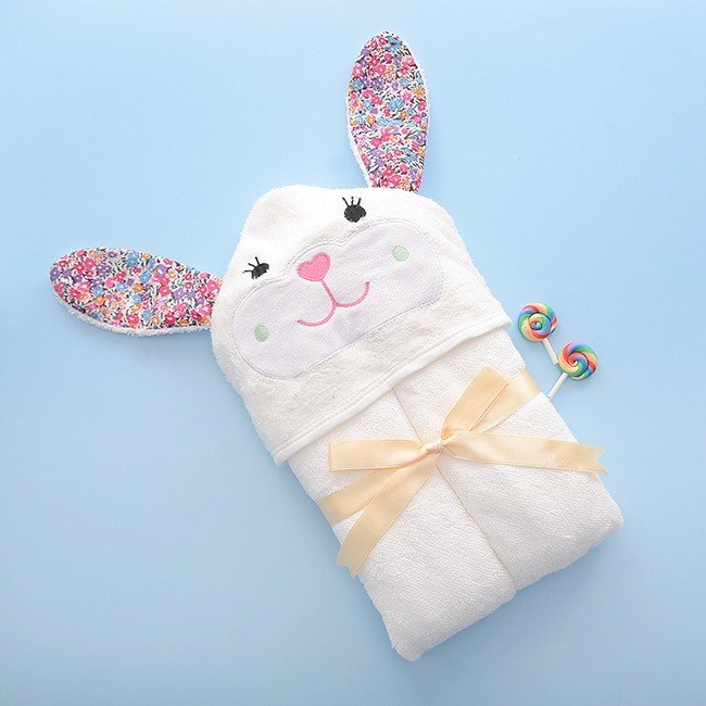 Multiple Use Bamboo Infant Newborn Hooded Towel Set Easy To Clean